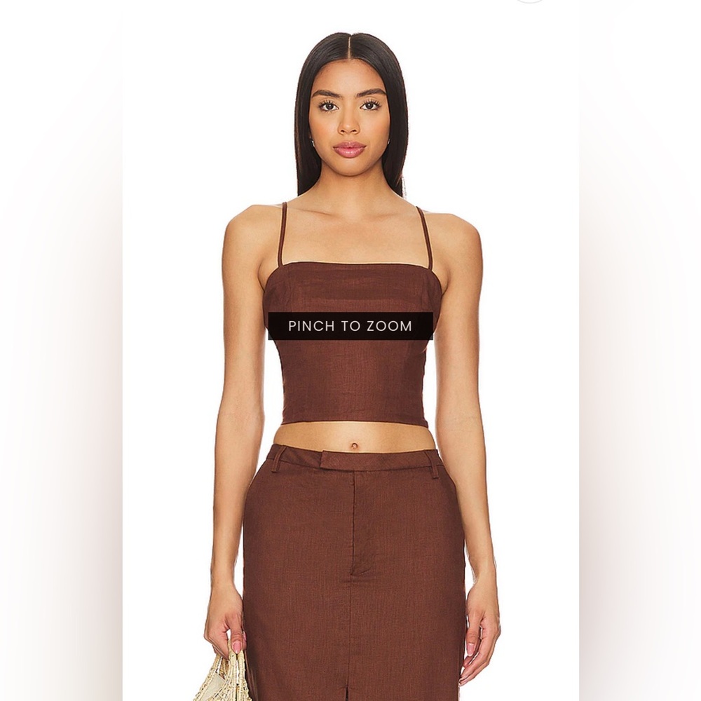 REVOLVE Brown Crop Top